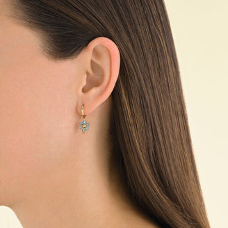 Orecchini con fiore blu leftcolumn