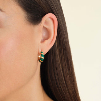 Orecchini Bombati Smeraldo leftcolumn