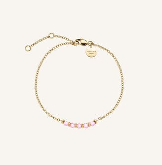 Bracciale con 5 pietre rosa leftcolumn