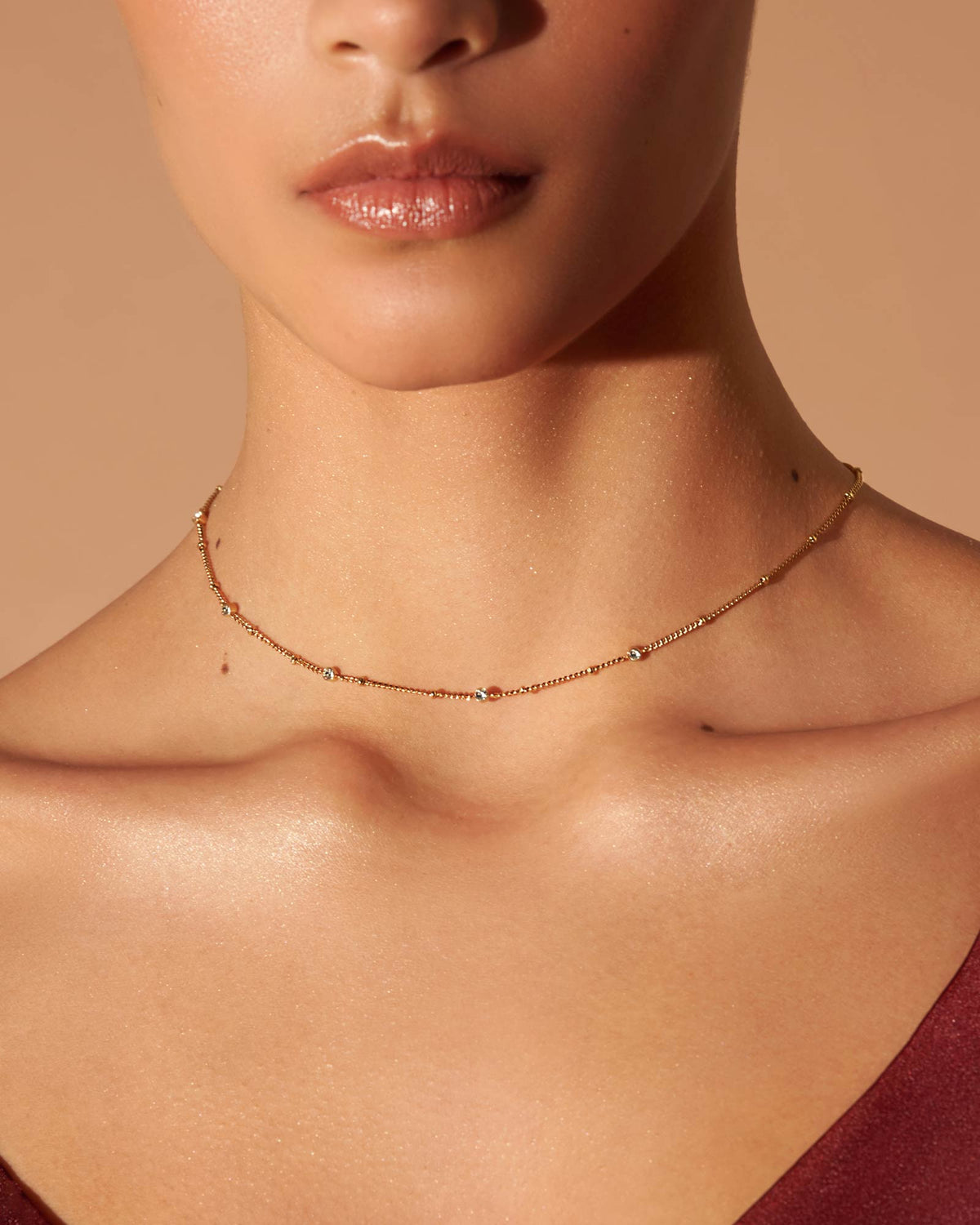 Girocollo Con Cristalli Oro leftcolumn