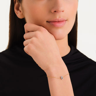 Bracciale Lettera B con cristalli leftcolumn