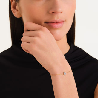 Bracciale Lettera D con cristalli leftcolumn