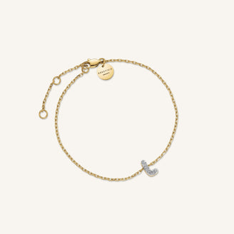 Bracciale Lettera L con cristalli leftcolumn