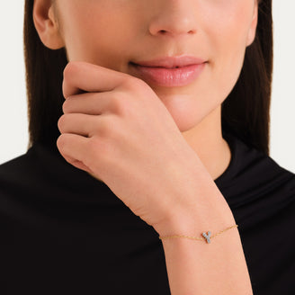 Bracciale Lettera Y con cristalli leftcolumn