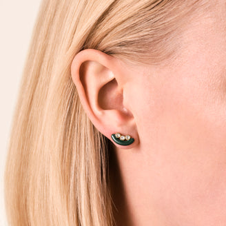 Orecchini Lobo Smalto Cristalli leftcolumn