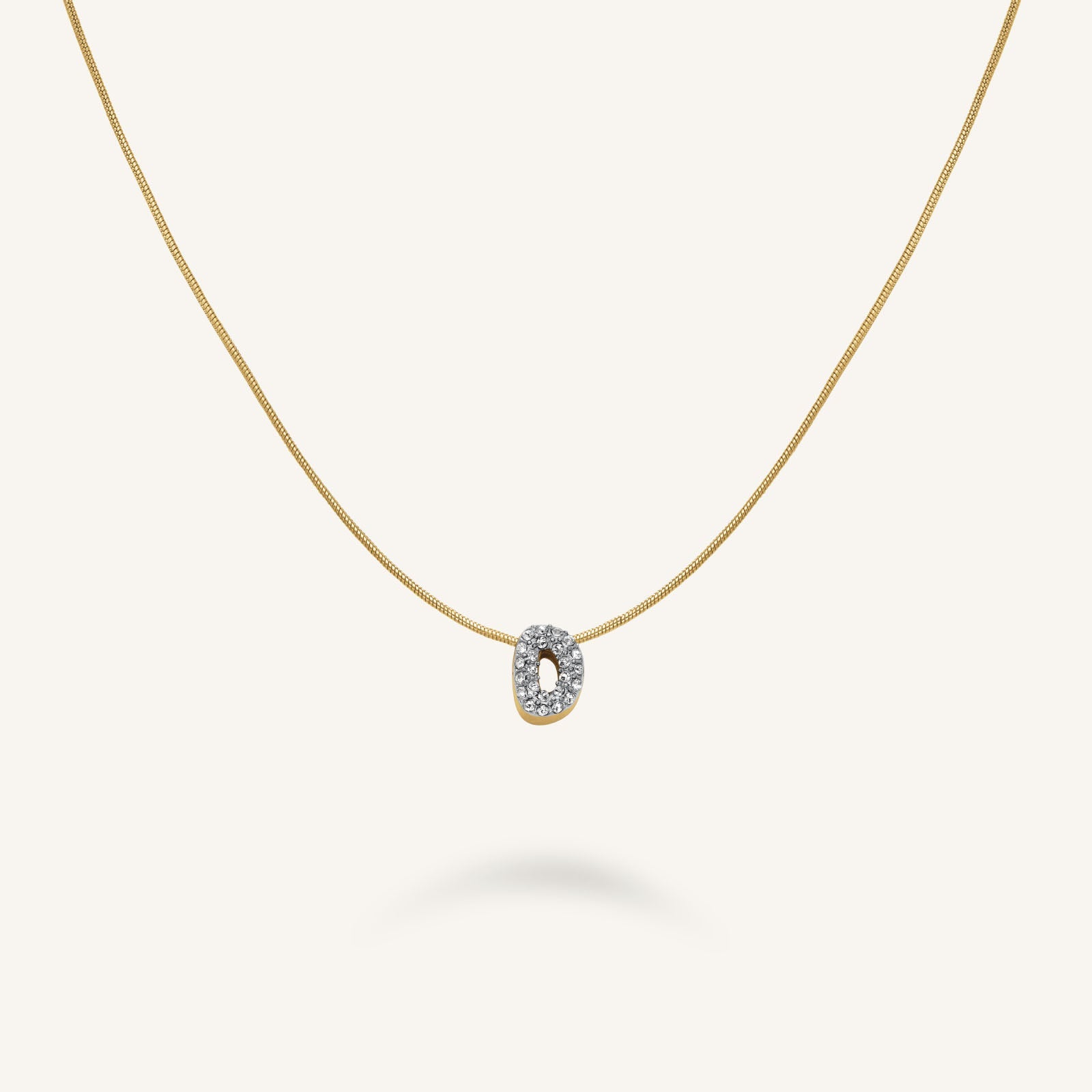 Collana Lettera D Pavé | Rosefield Official Collana Lettera D Pavé | Rosefield Official
