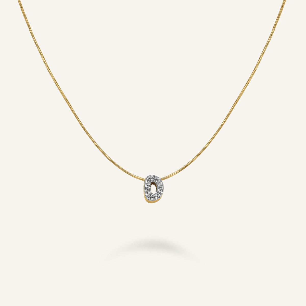 Collana Lettera D con cristalli leftcolumn