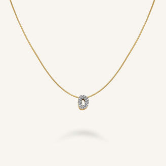 Collana Lettera D con cristalli leftcolumn