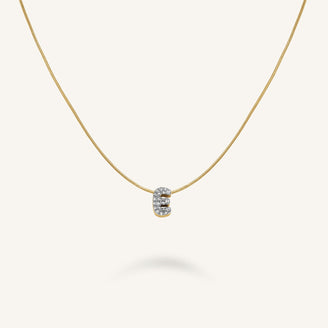 Collana Lettera E con cristalli leftcolumn