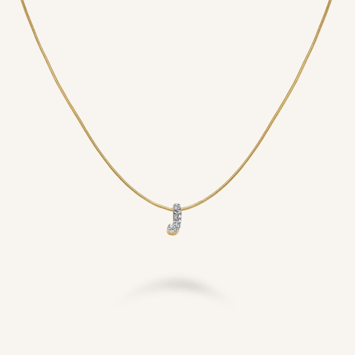 Collana Lettera J con cristalli leftcolumn