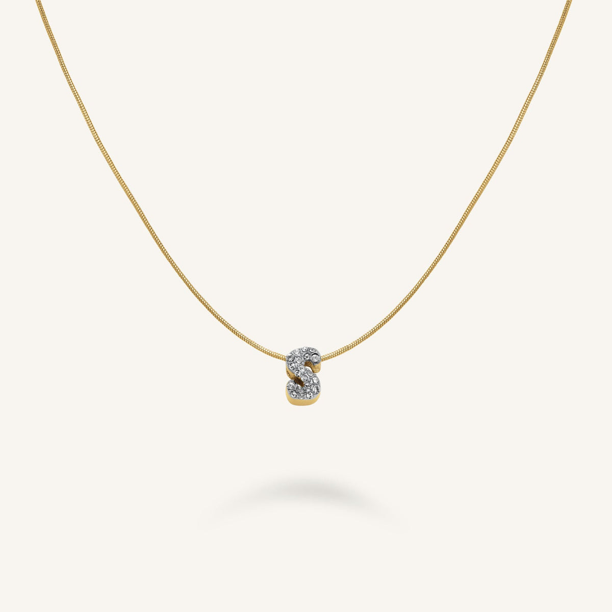 Collana Lettera S con cristalli leftcolumn