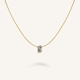 Collana Lettera S con cristalli leftcolumn