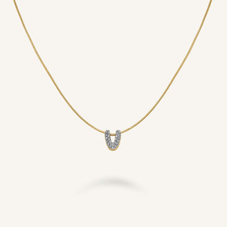 Collana Lettera V con cristalli leftcolumn