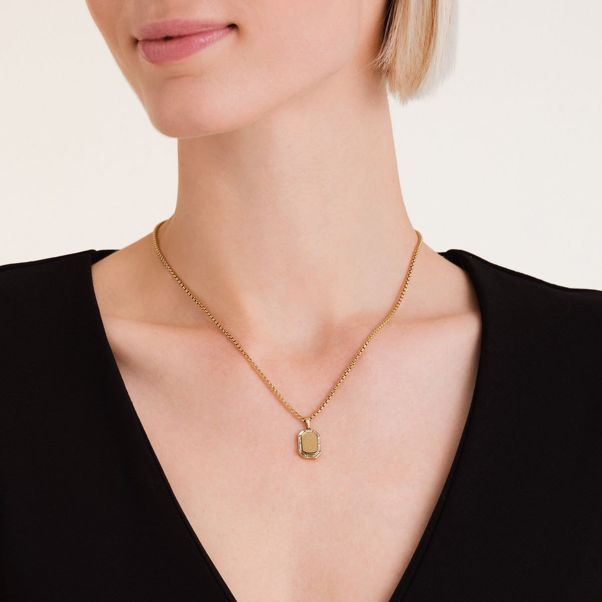 Collana Con Baguette Ottagonale JNOBG-J1147,leftcolumn