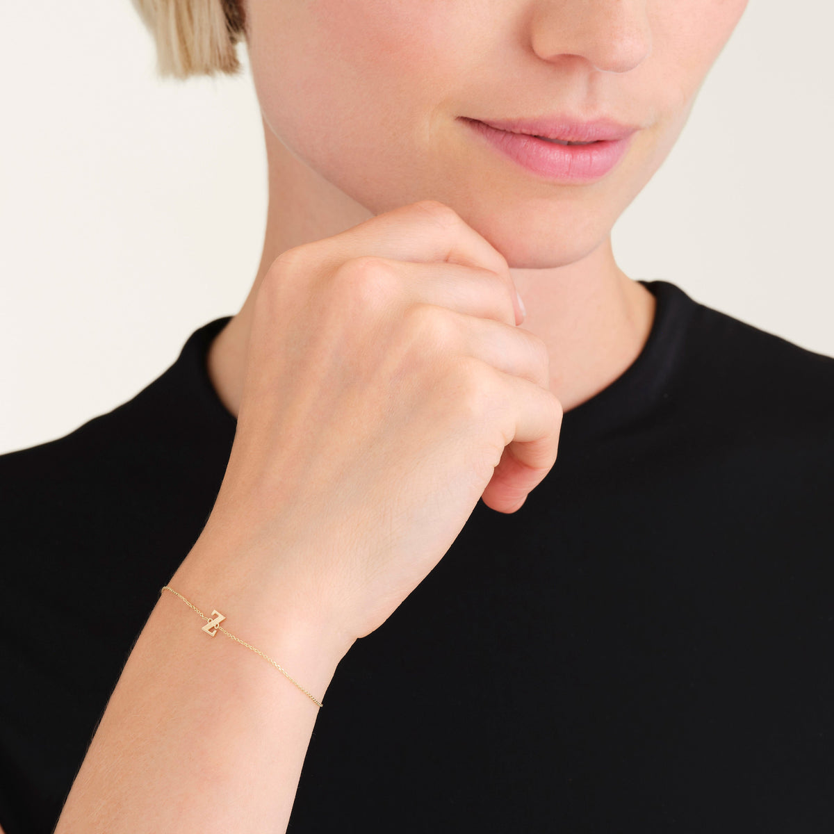 Initial Bracelet Z leftcolumn