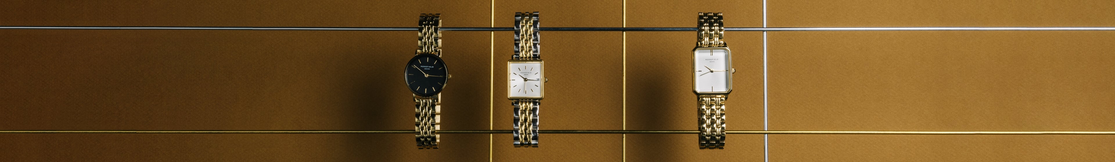 Rosefield Orologio da donna in pelle nera Heirloom 30.6mm