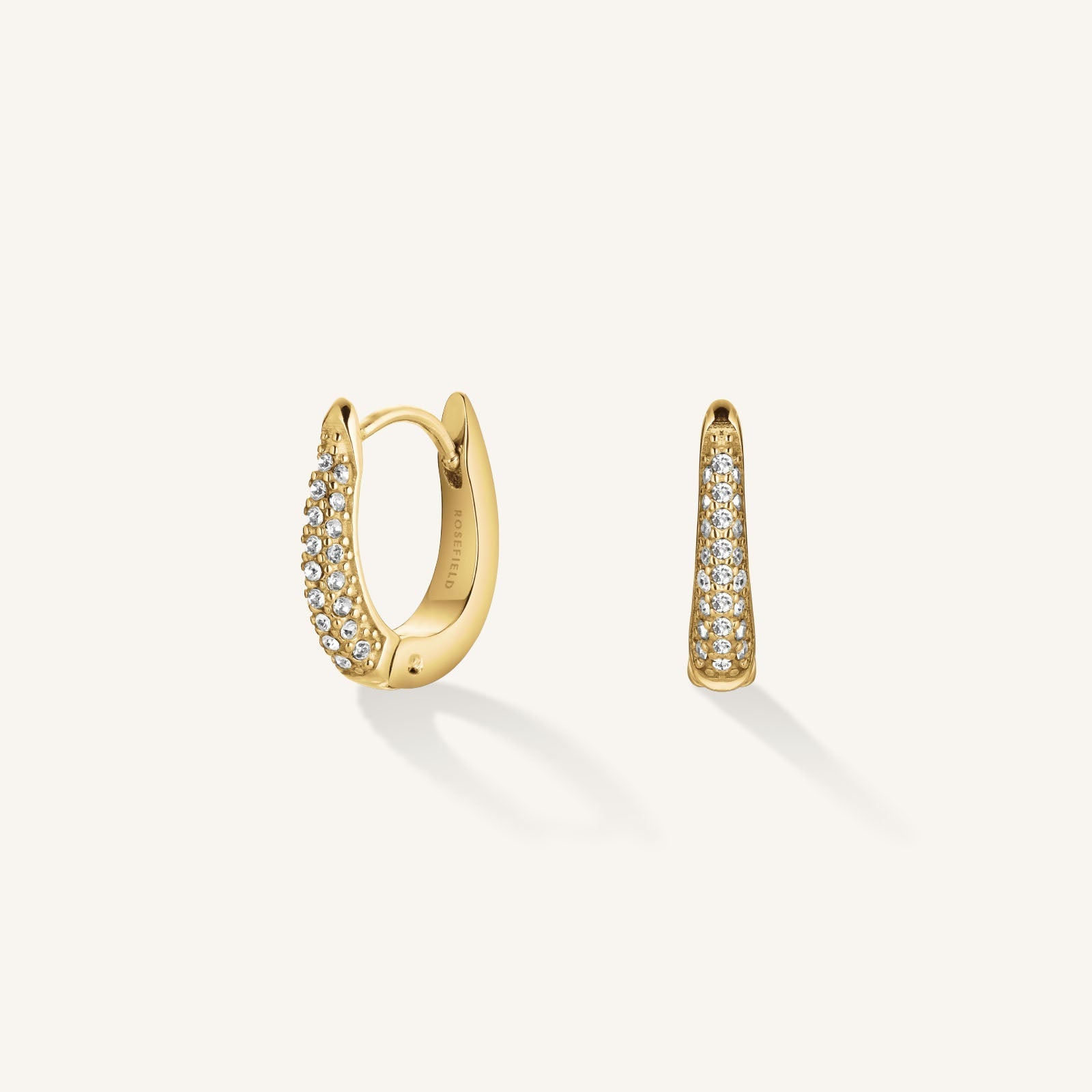 Orecchini su clip - oro rosa placcato clip di nodo sul orecchini con cristalli strass - Honey RG di Bello London Orecchini su clip - oro rosa placcato clip di nodo sul orecchini con cristalli strass - Honey RG di Bello London