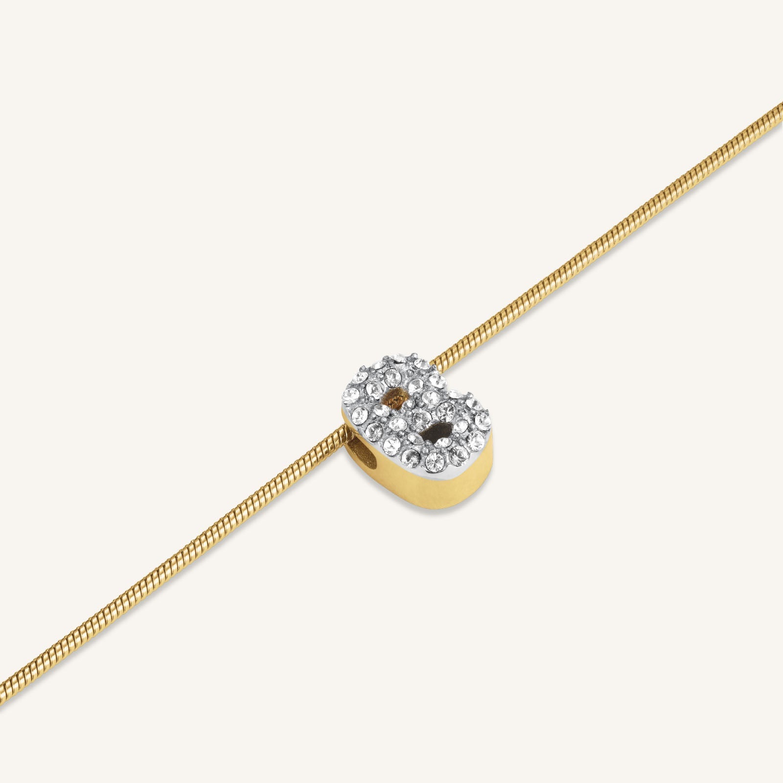 Collana Lettera B Pavé | Rosefield Official Collana Lettera B Pavé | Rosefield Official
