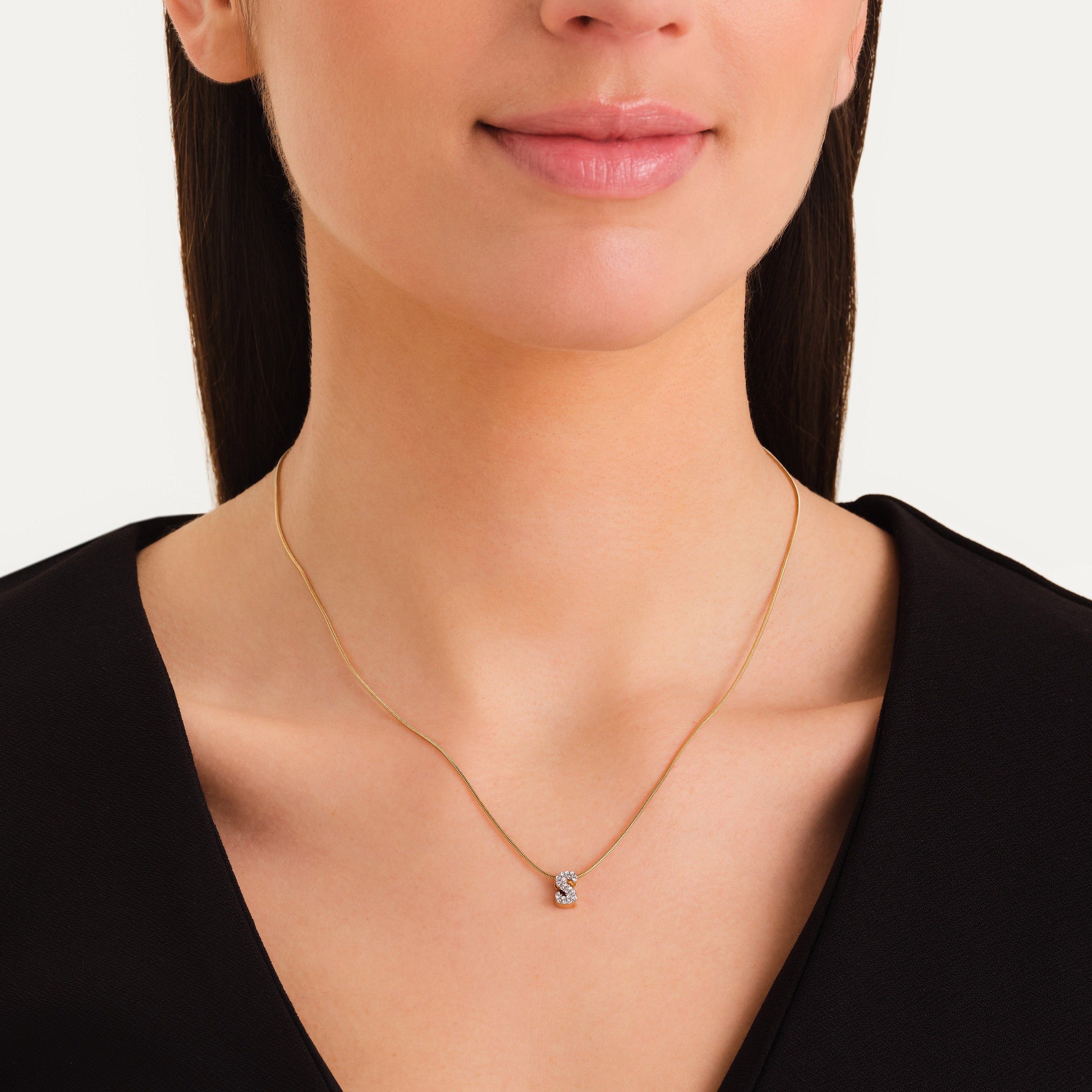 LUCE DI DONNAORO Collana Lettera S con Diamanti in Oro 18kt – Corcione Gioielli LUCE DI DONNAORO Collana Lettera S con Diamanti in Oro 18kt – Corcione Gioielli