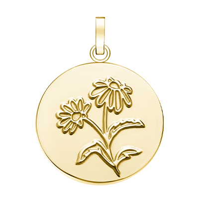 Pendant daisy_flower_coin